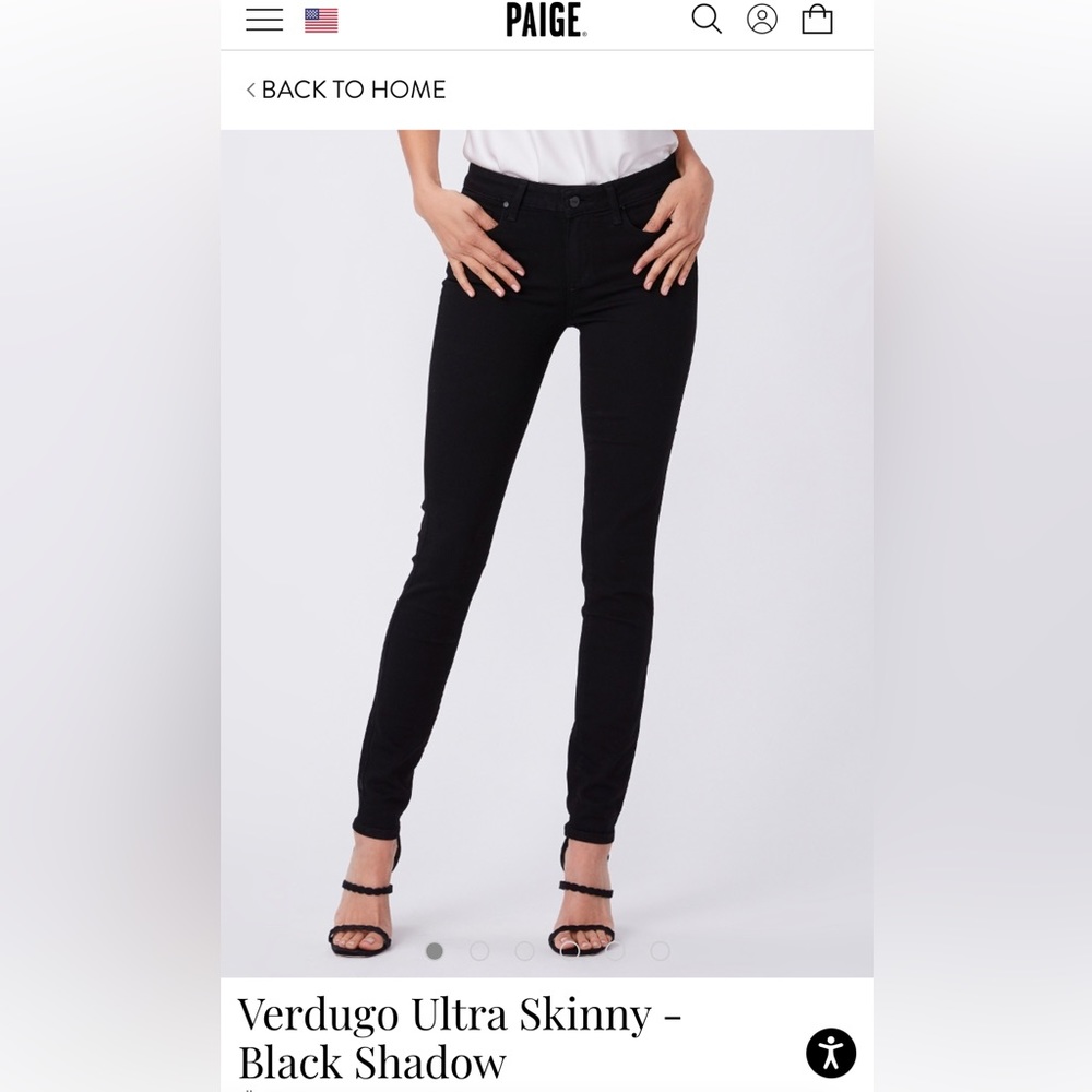 PAIGE Denim - Black Skinny Jeans